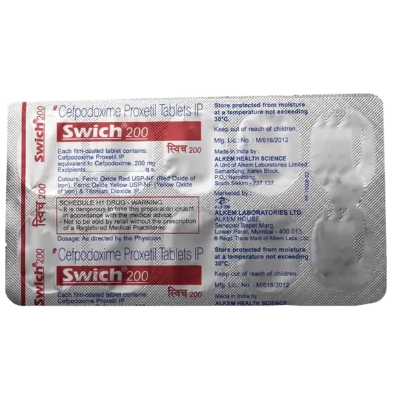 swich 200mg tablet 10's